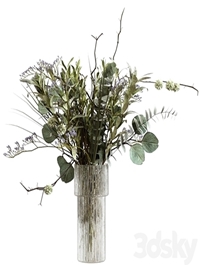 Bouquet of greenery, branches, eucalyptus and olive