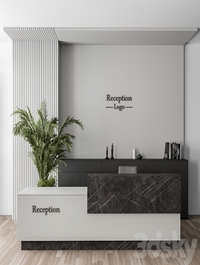 Reception Desk and Wall Decoration - Office Set 311