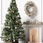 Christmas tree with a fireplace