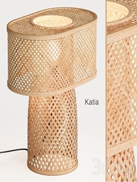 Katia bamboo table lamp, La Redoute
