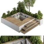 Roof Garden and Landscape Furniture – Set 37