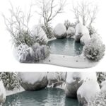 Landscape Furniture Snowy Lake – Set 48-V