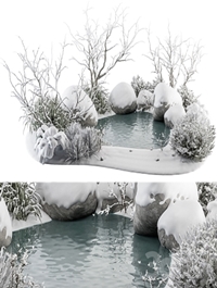 Landscape Furniture Snowy Lake - Set 48-V