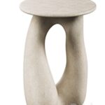 Sandstone Gabrielle Side Table Handsculped by Hermine Bourdin Sandstone Gabrielle Side Table Handsculped by Hermine Bourdin
