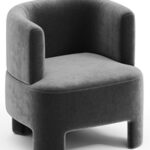 Fauteuil velours Darrel