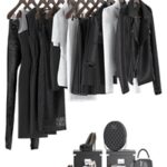 Black and white women's wardrobe