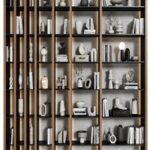 Bookcase in modern minimalist style 04