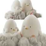 Cute plush chickens in a nest