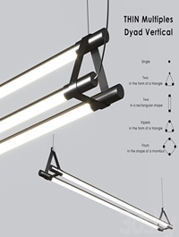 Thin Multiples Dyad Vertical Linear Suspension Light