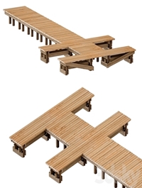 Wooden pier / River pier / Pontoon