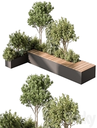 Urban Furniture Bench with Plants 52