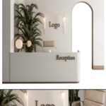 Reception Desk and Wall Decoration – Office Set 239 Reception Desk and Wall Decoration – Office Set 239