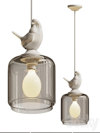 Hanging lamp provence bird pendant