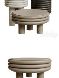 Giobagnara Scala beige low round coffee table