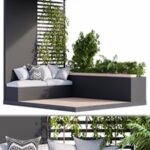 Roof Garden and Balcony Furniture Black Set