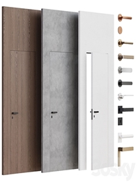 Flush-mounted doors with fittings