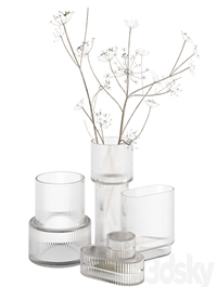 Ripple Fluted Glass Vases HnM Home