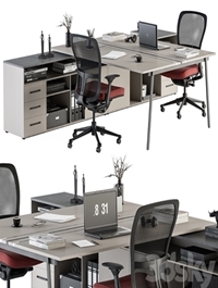 employee Set - Office Furniture 244