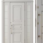 White and Glass Classic Front Door – Set 38