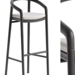 Solid Bar Stool with back Manutti