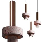 Cantera Rosa and Copper Ambra pendant Lighting