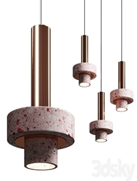 Cantera Rosa and Copper Ambra pendant Lighting