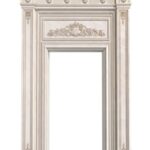 Doorway in classic style with decorative plaster. Door Portal. Classic Doorway.Classic Architecture Arch.arched doorway