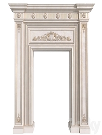 Doorway in classic style with decorative plaster. Door Portal. Classic Doorway.Classic Architecture Arch.arched doorway