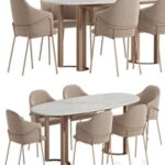 Hudkoff Lord table Stanley chair dining set