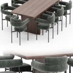 Portia Safari Dining Table Chair