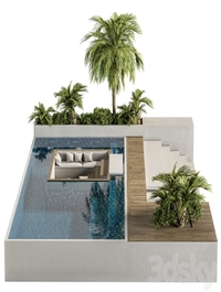 Backyard and Landscape Furniture with Pool 02