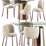 Mys Chairs and Spike Table by Midj Mys Chairs and Spike Table by Midj