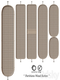 Partitions "Wood Rattan"