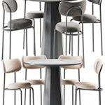 Dix Table and Loop Chair by Connubia