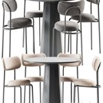 Dix Table and Loop Chair by Connubia