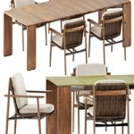 Trio Outdoor Dining chair and Drake Outdoor table by Minotti Trio Outdoor Dining chair and Drake Outdoor table by Minotti