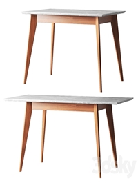 Dining table gray-marble 120-160 cm R-Home