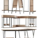 Set of pergolas (gazebos, canopies) with swings, benches 3 Set of pergolas (gazebos, canopies) with swings, benches 3