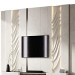 TV wall with soundbar 002