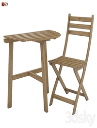 Table + chair Ikea ASKHOLMEN 02