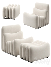 Additional System Armchair with Footstool