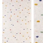 Polka dot carpet with pompoms Zara Home Colored Polka Dot Pompom