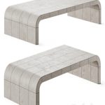 Restoration Hardware Lucien Parchment Coffee Tables