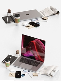 Decorative set on the desktop