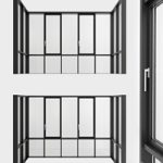 Panoramic glazing. Stained glass. one hundred