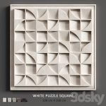 Relief White Puzzle Square