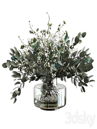 Bouquet of branches and herbs