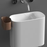 Wall mounted Korakril Ptit handrinse basin & Graff Mod plus faucet