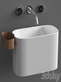 Wall mounted Korakril Ptit handrinse basin & Graff Mod plus faucet