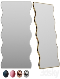 Dot Wavey Mirror by West Mirrors